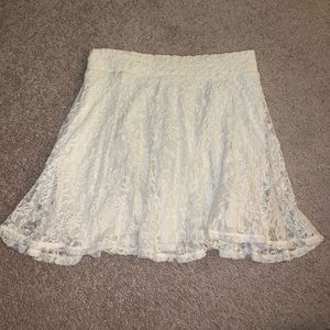 White lace Hollister skirt